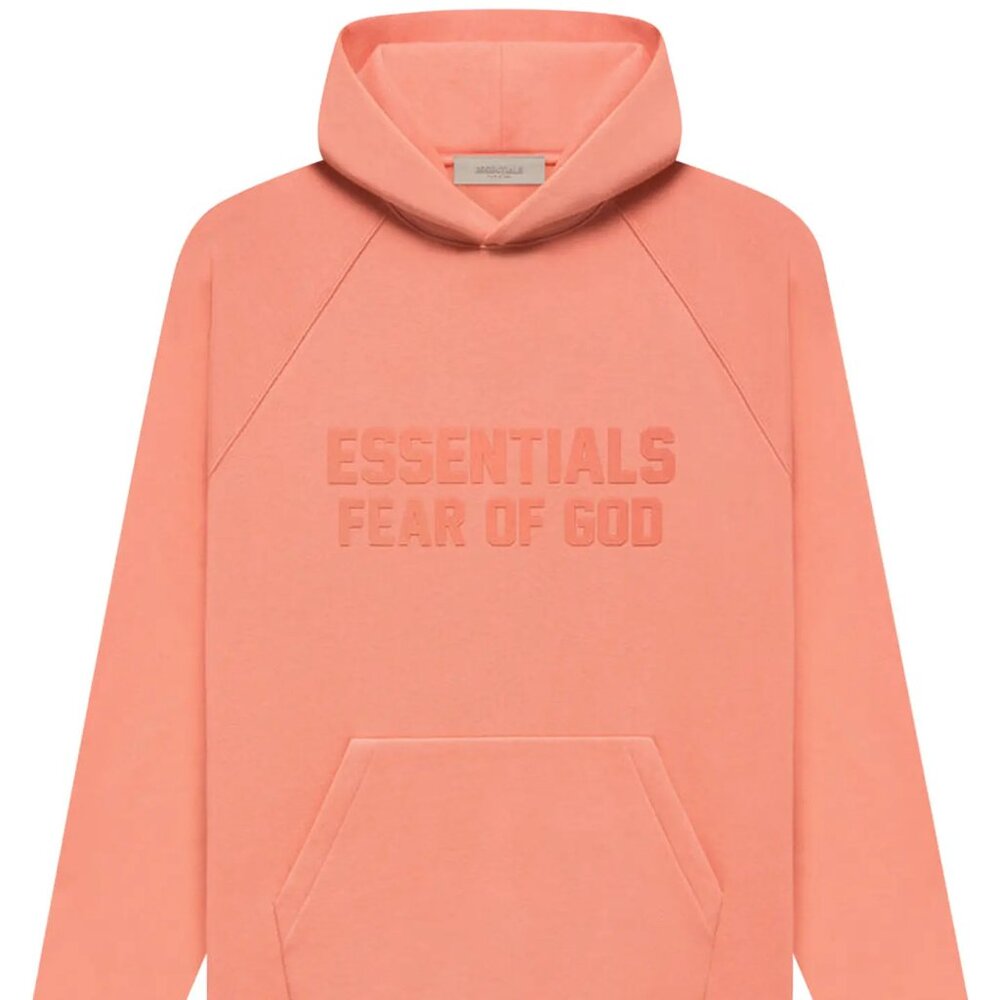 Fear of God Essentials Hoodie 'Coral' Men's Size M Oversized Heavyweight NWT